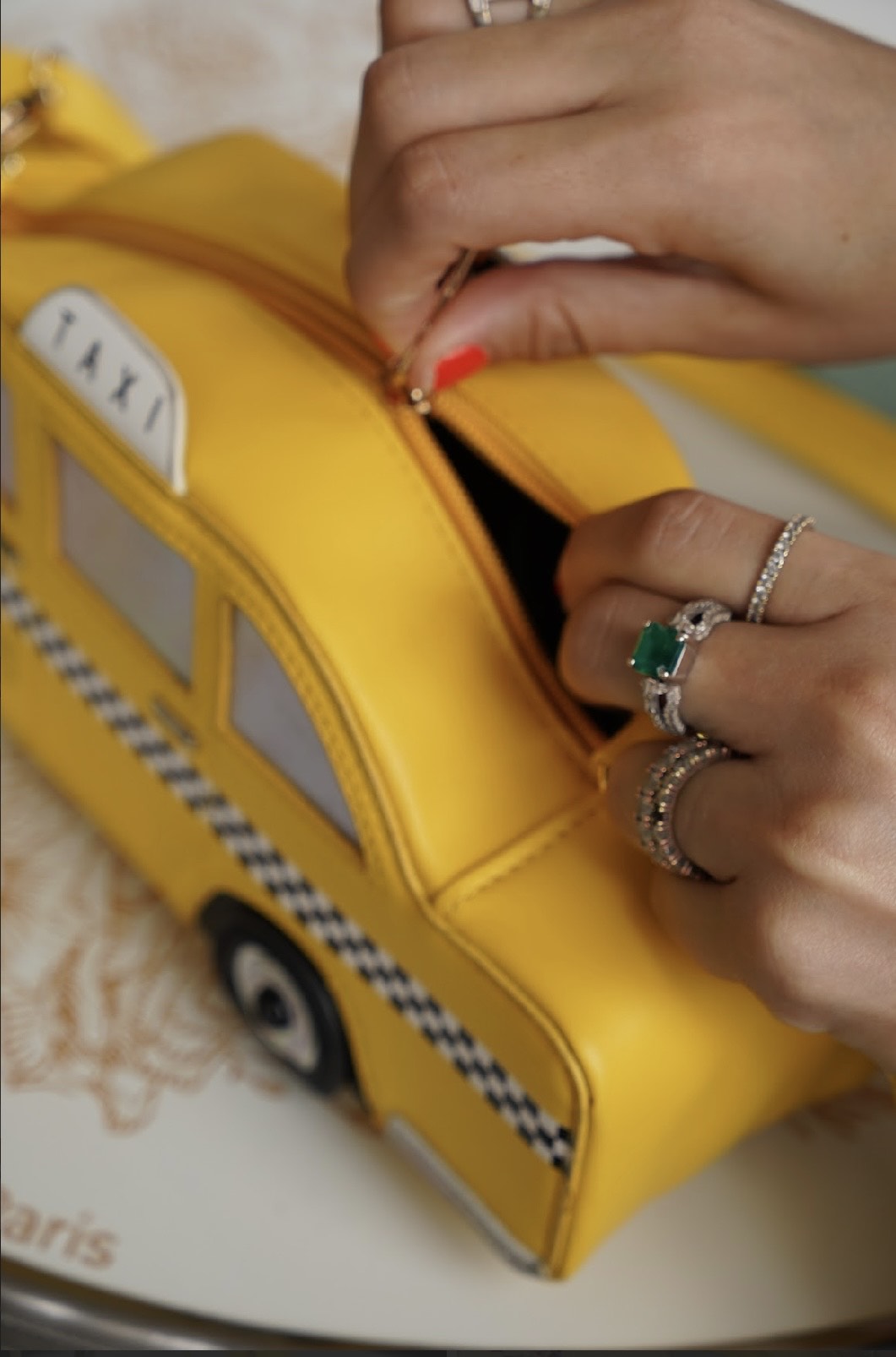 Vintage TAXI Bag (Yellow)