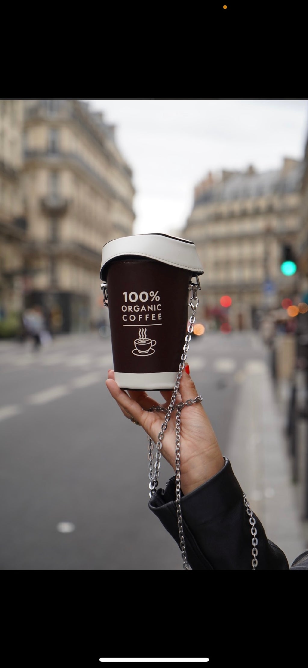 Organic Coffee Cup Crossbody Bag - Brown